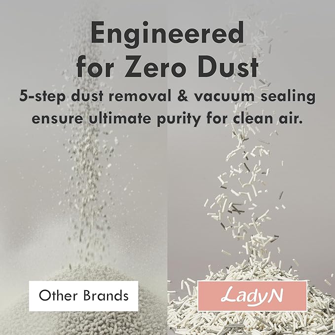 Lady N Granular Tofu Cat Litter Mini-Pellet Compatible with Automatic Self-Cleaning Cat Litter Box, Premium Clumping Ultra Absorbent, Low Tracking, Odor Control 9lb Yosemite Scent