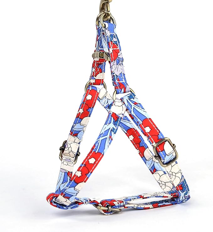 Angie and Allie Organic Cotton Personalized Step in Dog Harness,Custom Dog Halter Vests,Adjustable No Pull Canine Halter Harness for Small Medium Large Dogs