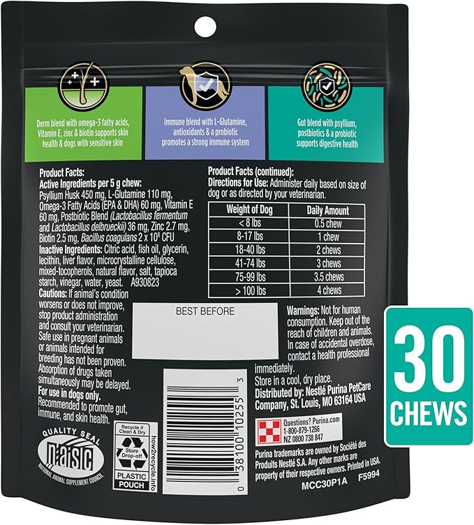 Purina Pro Plan Veterinary Supplements Multi Care Dog Supplements - 30 ct. Pouch