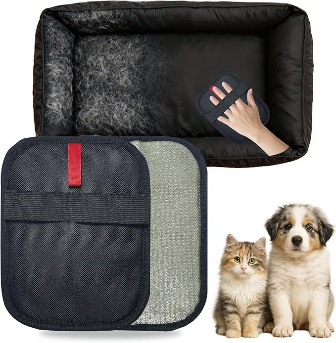 Pet Hair Remover Glove for Dogs and Cats, Reusable & Electrostatic Pet Hair Remover Glove, Effective Pet Hair Removal Tool for Couch, Carpet, Car Seat, and Clothing-2PCS