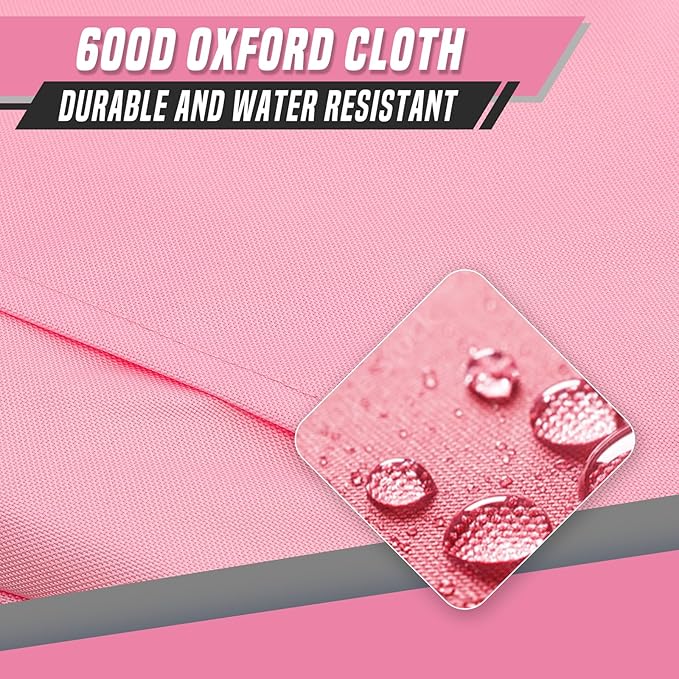 Cat Dog Stroller, 3-Wheels for Medium/Puppy Dogs 30 Lbs, Foldable Pets Stroller with Storage Basket and Cup Holder, Breathable Mesh Pink