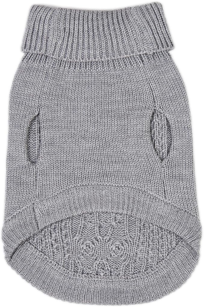 Stretchy Cat Sweater - 17 Colors & 6 Sizes | Snug Winter-Ready Knit for Boy/Girl Cats & Kittens(Grey, X-Large)