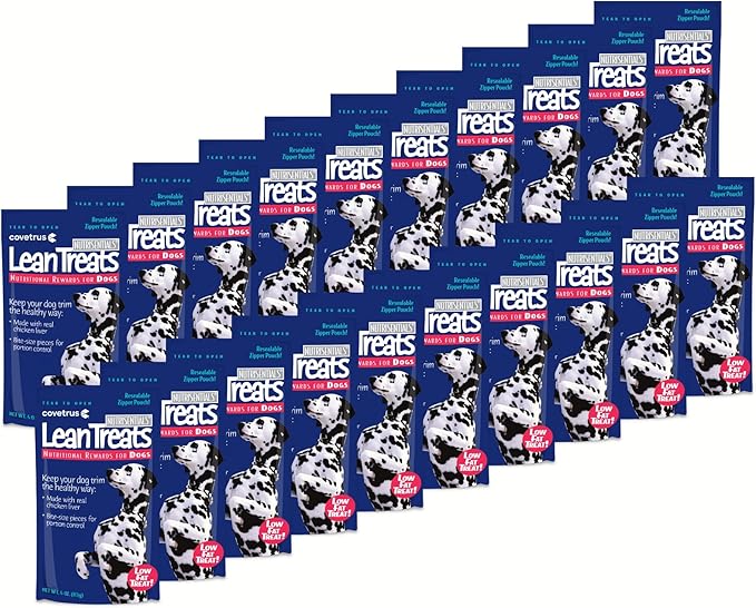 Covetrus Nutrisential Lean Treats for Dogs - Small, Medium & Large Dogs (K9) - Nutritional Low Fat, Bite-Size - Soft Chicken Flavor - 20 Pack - 4oz
