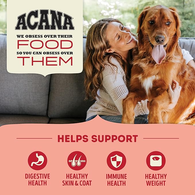 ACANA Grain Free Dry Dog Food Red Meat Recipe 4.5lb Bag