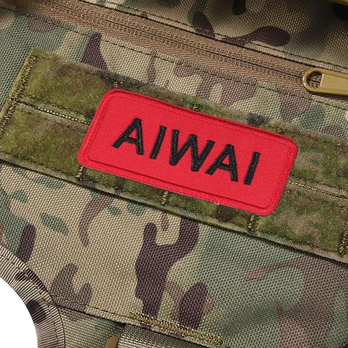 Tactical Dog Backpack Harness for Large Breed Original Design Metal Buckle Vest with Side Bags Pouches for Service Working Training (Camouflage(with 2 Pouches), M)