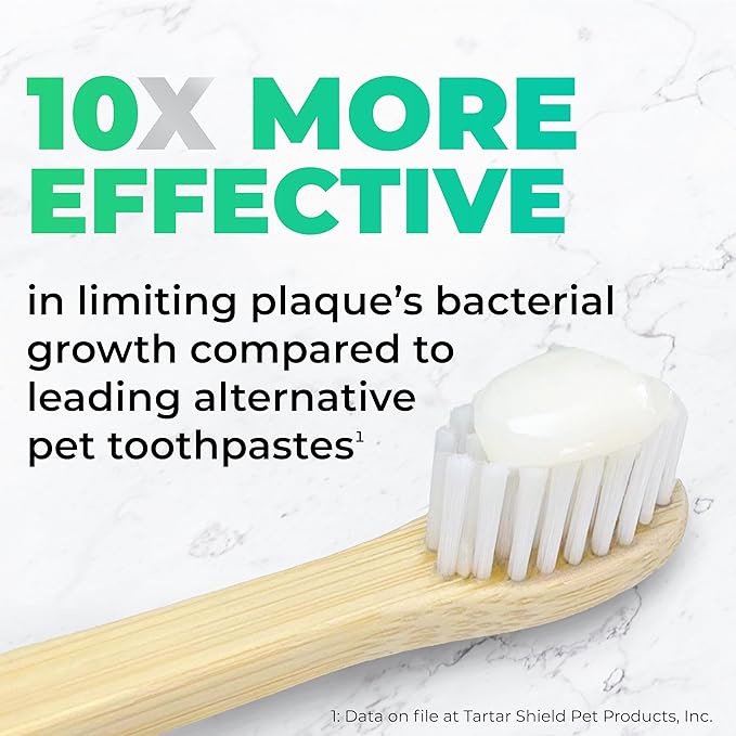 Tartar Shield Pro Care – Natural Enzymatic Pet Toothpaste – Protects Against Plaque & Tartar – Freshens Breath & Gently Removes Stains – for Dogs & Cats – Coconut Flavor, 3 Oz.