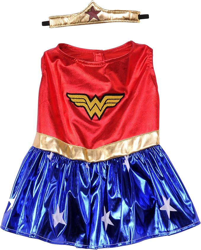 DC Comics: Wonder Woman Pet Costume for For Dogs or Cats by Rubies, XXL