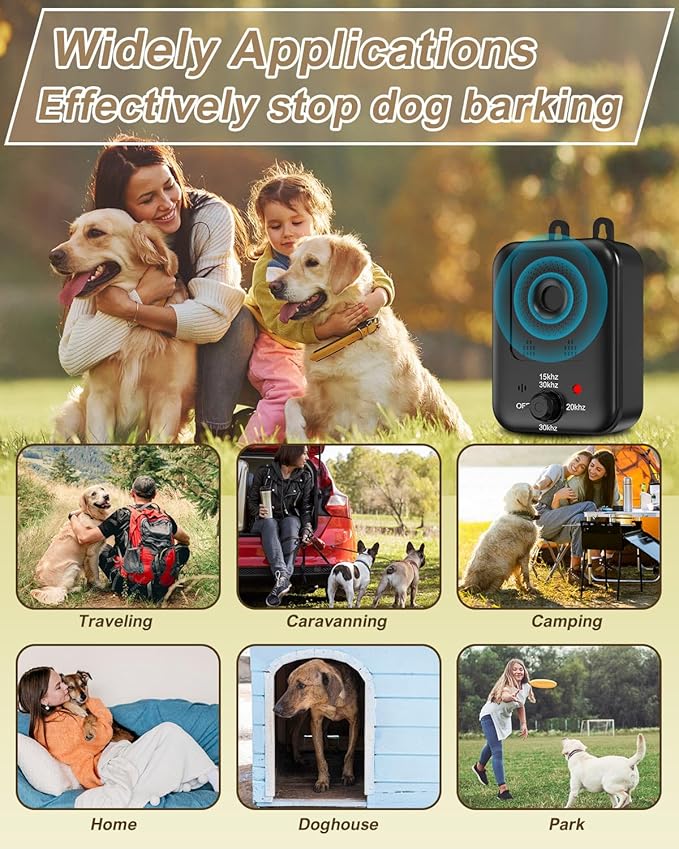 Anti Barking Devices, Auto Dog Barking Control Devices with 3 Modes, Rechargeable Ultrasonic Dog Bark Box Dog Barking Deterrent Devices, Effective Stop Barking Dog Devices for Indoor & Outdoor Dogs 9