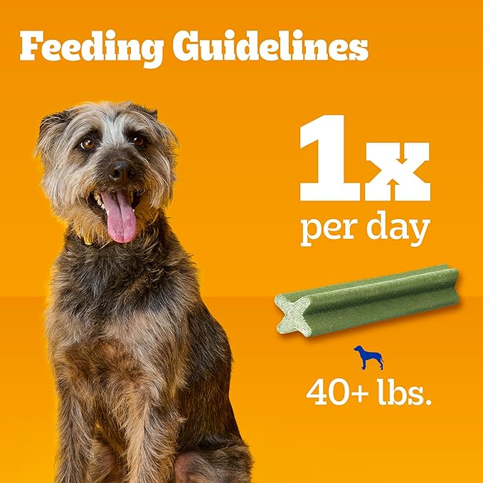 Pedigree Dentastix Large Breed Dog Treats, Fresh Flavor, (4) 15ct Bags (60 Treats Total)
