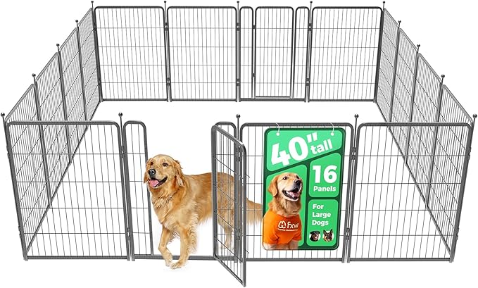 FXW Aster Dog Playpen Designed for Yard, 40inch 16 Panels