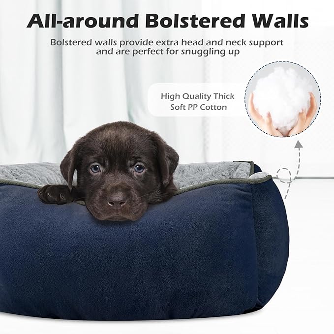INVENHO X-Large Dog Bed Rectangle Washable Orthopedic Soft Calming Sleeping Durable Pet Cuddler with Anti-Slip Bottom
