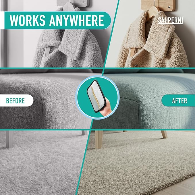 Pet Hair Removal Glove, 1 Pcs Electrostatic Gloves Pet Hair for Cats & Dogs, Washable - Reusable Static Pet Hair Remover Gloves, Efficient Magic Pet Grooming Glove, Remove Cat/Dog Fur From Clothing