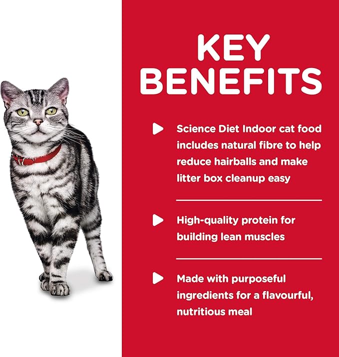 Hill's Science Diet Indoor, Adult 1-6, Easy Litter Box Cleanup, Wet Cat Food, Chicken Minced, 5.5 oz Can, Case of 24