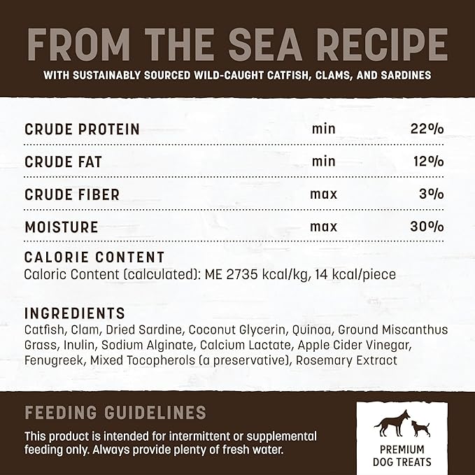 Earth Animal Wisdom Air-Dried Jerky from The Sea Recipe | Dog Treats | Dog Snacks | Premium Natural Fish Jerky Strips | 4 oz |Made in The USA (Pack of 1)