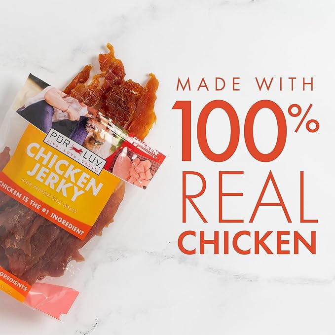 Dog Treats, Chicken Jerky for Dogs, Made with 100% Real Chicken Breast, 32 Ounces, Healthy, Easily Digestible, Long-Lasting, High Protein Dog Treat, Satisfies Dog's Urge to Chew