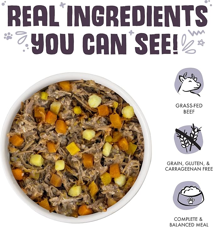 Weruva Classic Dog Food, Steak Frites with Beef, Pumpkin & Sweet Potato in Gravy, 14oz Can (Pack of 12)