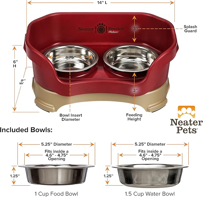 Neater Pet Brands Feeder Deluxe for Cats - Cranberry (200)