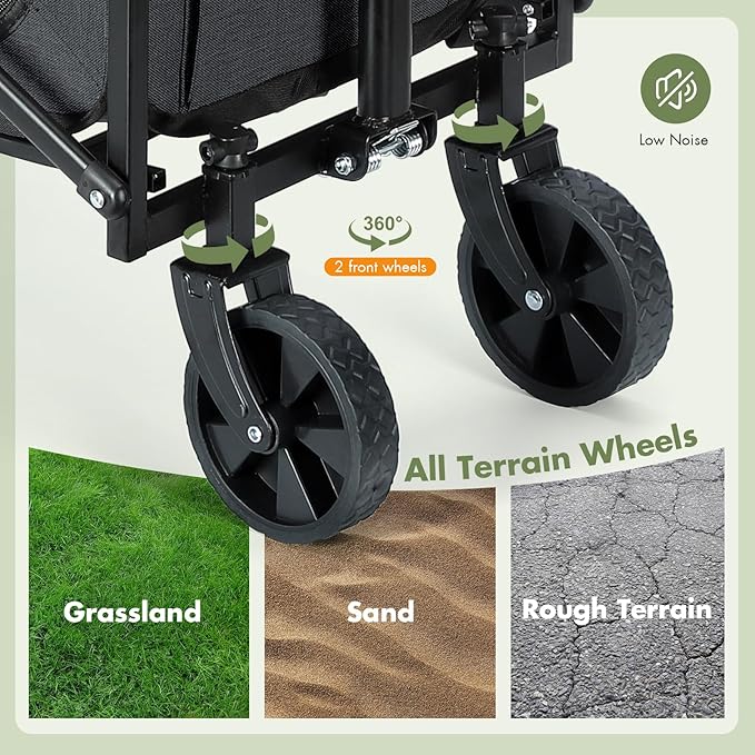 Lekereise Extra Large Pet Carrier with Wheels – Soft-Sided Foldable Rolling Cat Carriers for 2 Small Cats or Medium Large Dog Under 30lbs, Stable & Ventilated Travel Crate for Camping Outdoor, Black