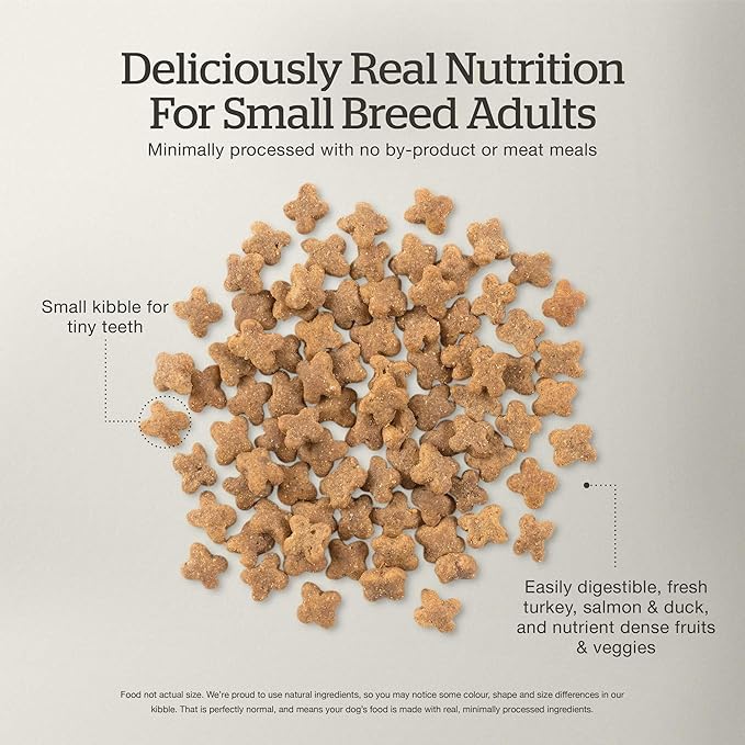 Now Fresh Grain-Free Small Breed Dry Dog Food with Turkey, Salmon & Duck, Healthy Kibble for Adults Made with Real Meat & Fish, Chicken-Free Recipe, Pumpkin & Probiotics for Good Digestion, 12 lb Bag