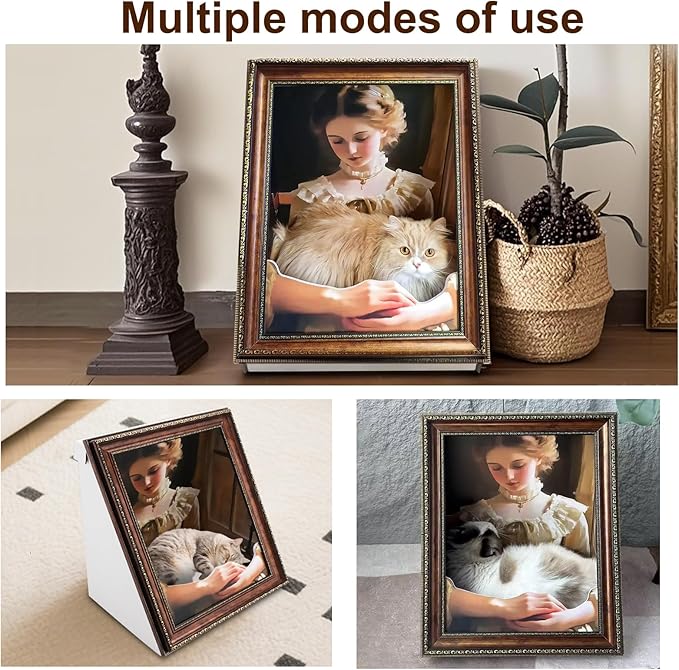 Texsens 3-in-1 Cat Scratcher Art Frame - Interactive Cat Bed & Scratching Pad with Painting Background - Eco-Friendly Decor & Furniture for Cats & Kittens