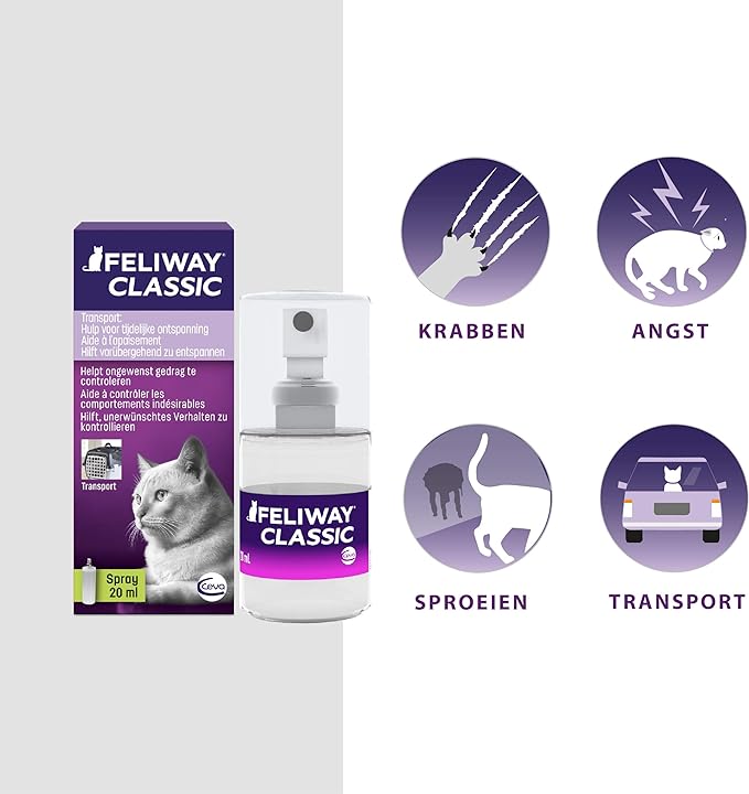 FELIWAY Classic Cat Calming Pheromone Travel Spray (20 mL)
