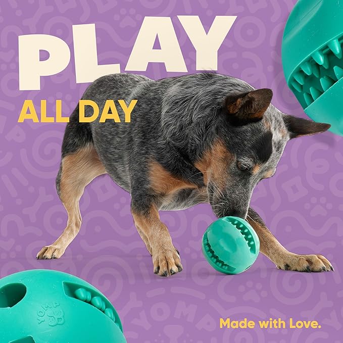 Yomp Snackin' Fillable Dog Toy – Stuffable, Interactive Treat Dispensing Chew Toy for Soft and Medium Chewers - Made of Pet-Safe, Non-Toxic Silicone