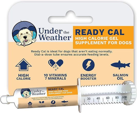 Under the Weather Pet | Ready Cal for Dogs 100cc | High Calorie Supplement | Weight Gainer and High Calorie Booster | 10 Vitamins, 7 Minerals & Omega Fatty Acids