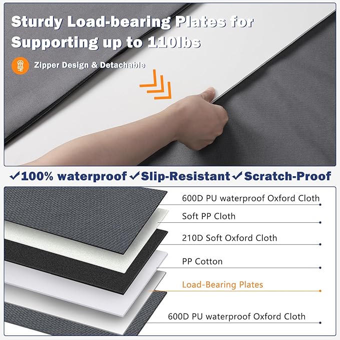 MIXJOY Dog Car Seat for Large Medium Dogs, Back Seat Extender for Pets, Waterproof Pet Carseat for Medium Sized Dog, Hammock for Pet, with Storage Pocket for Cars/SUV/Truck(L)