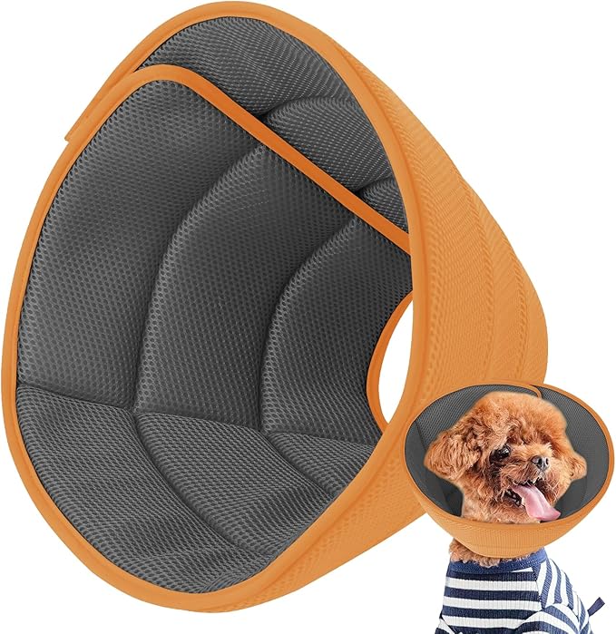 Inspack Soft Dog Cone Collar Alternative, E Cones for Medium Small Dogs/Cat to Stop Licking After Surgery, Neuter Recovery Ecollars of Shame Alternatives, Comfortable Paws Comfy Elizabethan Collars