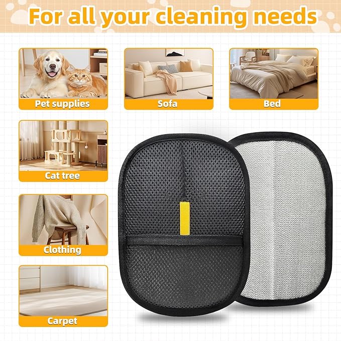 Pet Hair Remover, electrostatic pet Hair Removal Gloves, cat and Dog pet Hair Removal Tools, Suitable for Bed Sheets, Blankets, Clothes, Sofas, Multi-Functional Beauty Gloves -1 Piece