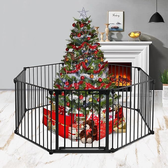 BalanceFrom Easy Walk-Thru Safety Gate for Doorways and Stairways with Auto-Close/Hold-Open Features, 29-Inch Tall, 205-Inch Wide, Graphite