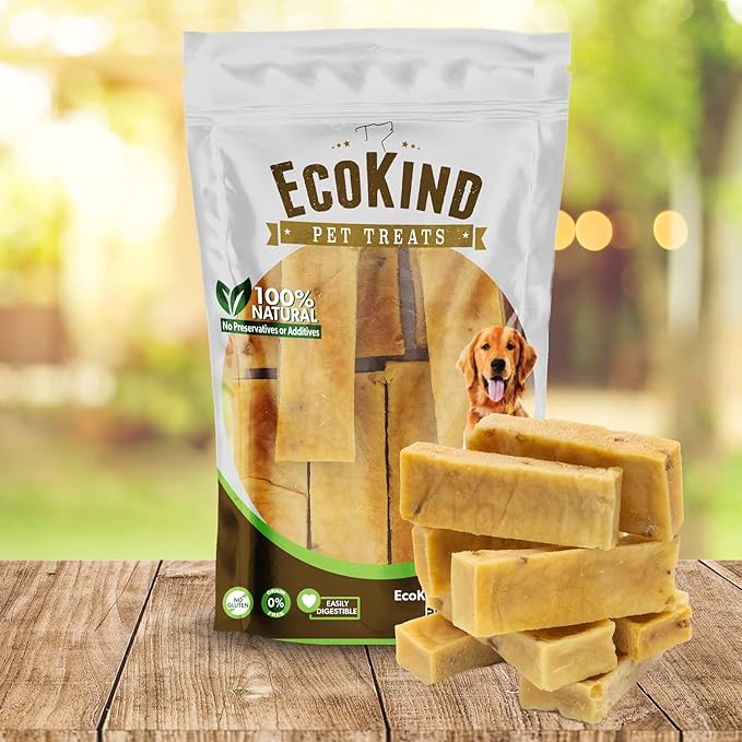 EcoKind Premium Gold Yak Cheese Himalayan Dog Chews, Healthy Dog Treats for Small Dogs, All Natural, High Protein Dog Chew, Bacon, Small - 8 Chews