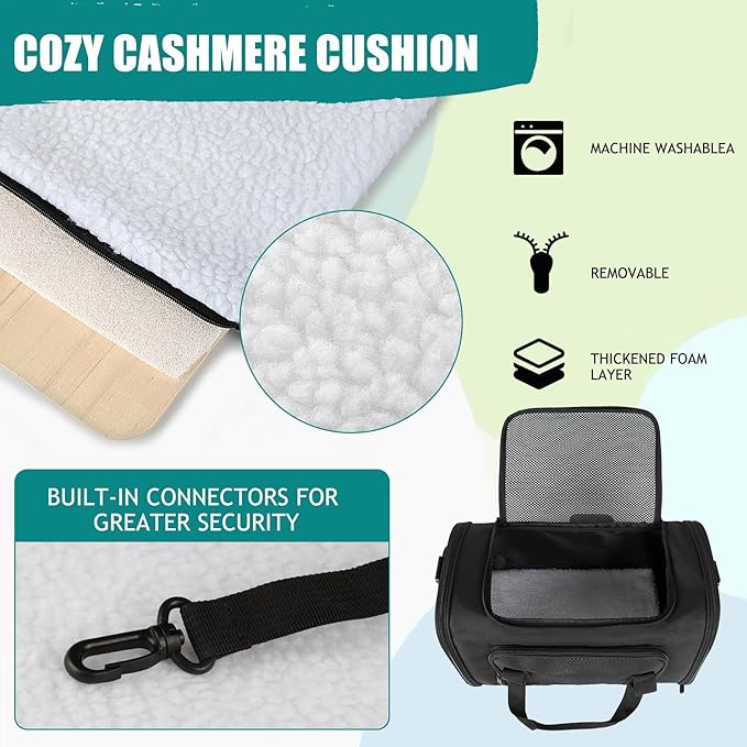 Top tasta Dog Cat Carrier Pet Carriers for Small Medium Large Cats Dogs Carrier Under 25 Lbs Soft Sided Small Puppy Dog Carrier Portable Foldable Dog Cat Travel Carrier （Black 20 * 13 * 13）