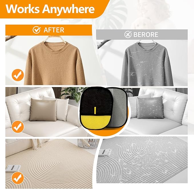 2025 Newly Cats & Dogs Electrostatic Pet Hair Remover Glove for Clothing, Couch, Carpet, Furniture,Car Seat Great Alternative to Pet Lint Roller 1pack