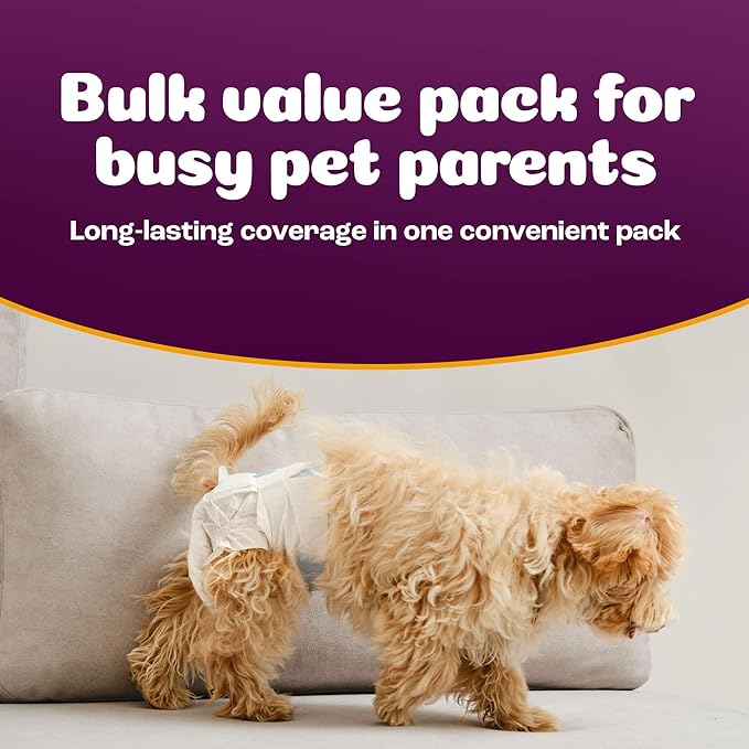 Inspire Pet Care Dog Diapers Female Dogs | Bulk Value Doggie Incontinence, Accidents, for Heat, Pee or Period and Housebreaking (X-Small (100 Count))