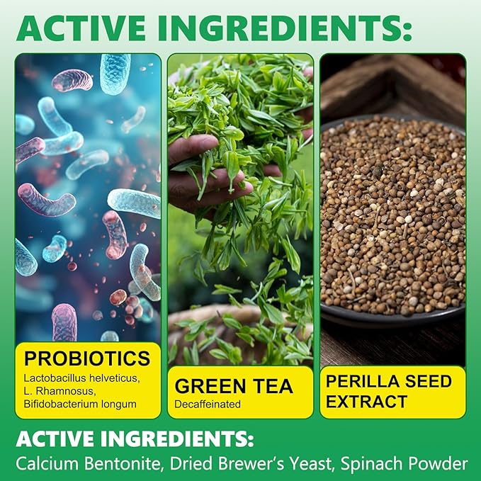 ALIVO Dental Powder for Dogs Teeth Cleaning, Dog Breath Freshener Powder with Probiotics Improve Bad Breath, Plaque & Tartar, Supports Healthy Mouth - Pets Dental Care Supplement - 30g