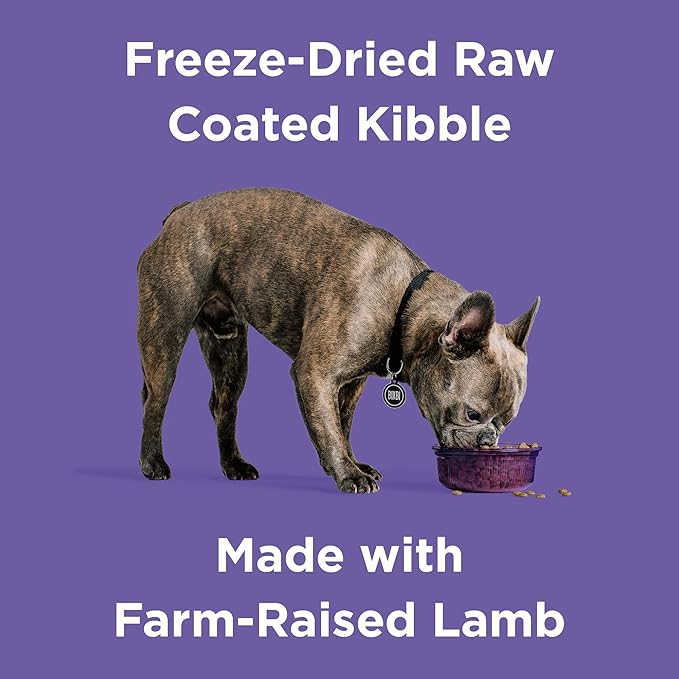 BIXBI Rawbble Dry Dog Food, Lamb, 4 lbs - USA Made with Fresh Meat - No Meat Meal & No Corn, Soy or Wheat - Freeze Dried Raw Coated Dog Food - Minimally Processed for Superior Digestibility
