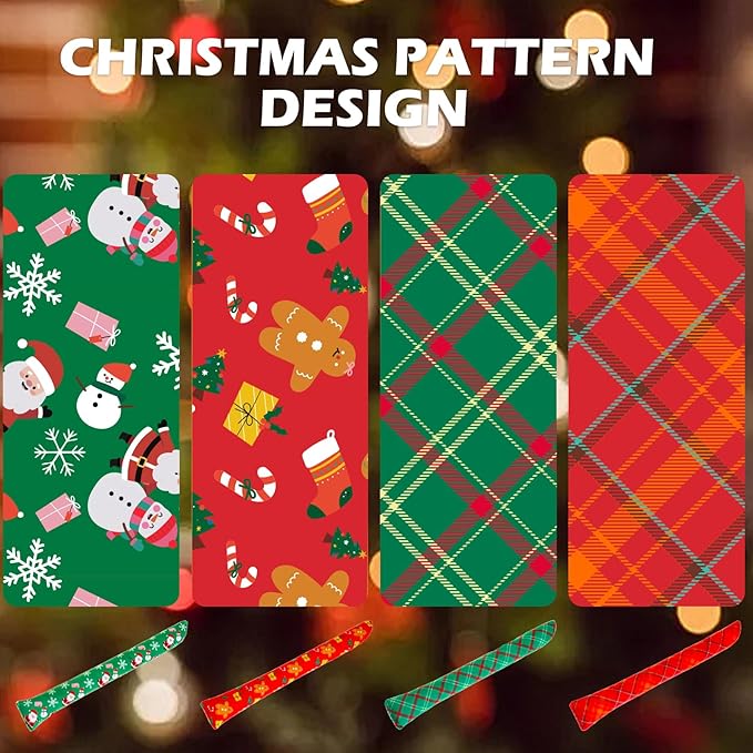 EXPAWLORER Christmas Cat Toys, 4pcs Xmas Soft Pillow Catnip Toys with Bells Inside, Interactive Bite Resistant Fish Shape Kicker Toys for Indoor Kitten Playing