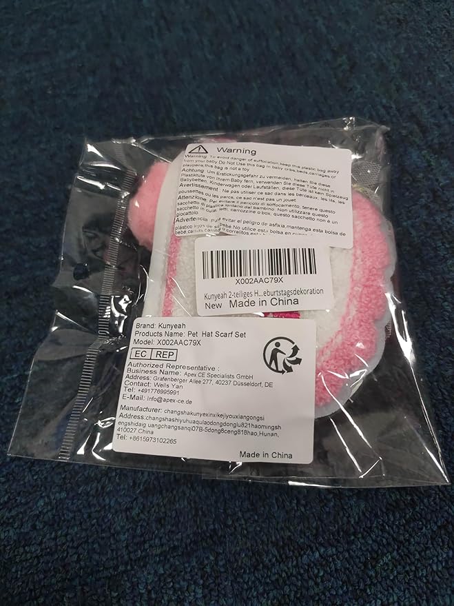 Kunyeah 2Pcs Pet Happy Birthday Hat Scarf Set Puppy Princess Costumes Cute Cat Bandana Outfit Dog Cone Hat wtih Pom-pom Colorful Lace Bib Collar Pet Birthday Decorations Party Supplies (Pink)