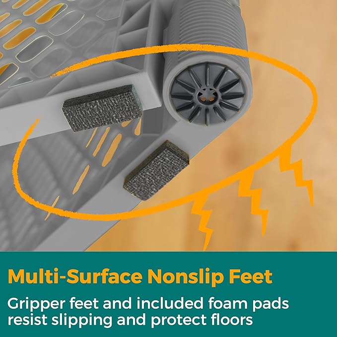 MyPet Petyard: 5.5 Ft. Wide Customizable Folding Dog Playpen Indoor/Outdoor. Made in USA. 6-Panel Puppy Playpen. Freestanding Play Pen Dog Gate 26" Tall, Fieldstone