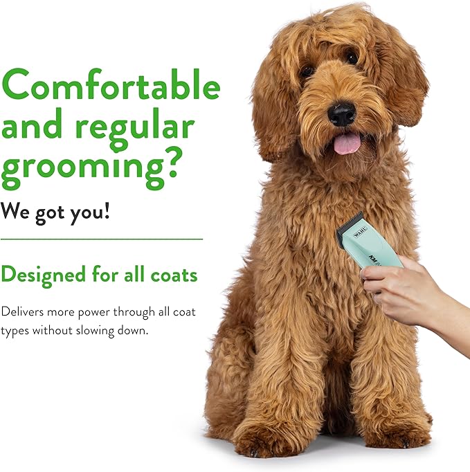 Wahl Pro Animal KM Inspire Grooming Clippers - Powerful Brushless Motor - Professional Grooming Kit - for Dog, Cat & Horse - Corded Dog Groomer - 4 Stainless Steel Guide Combs