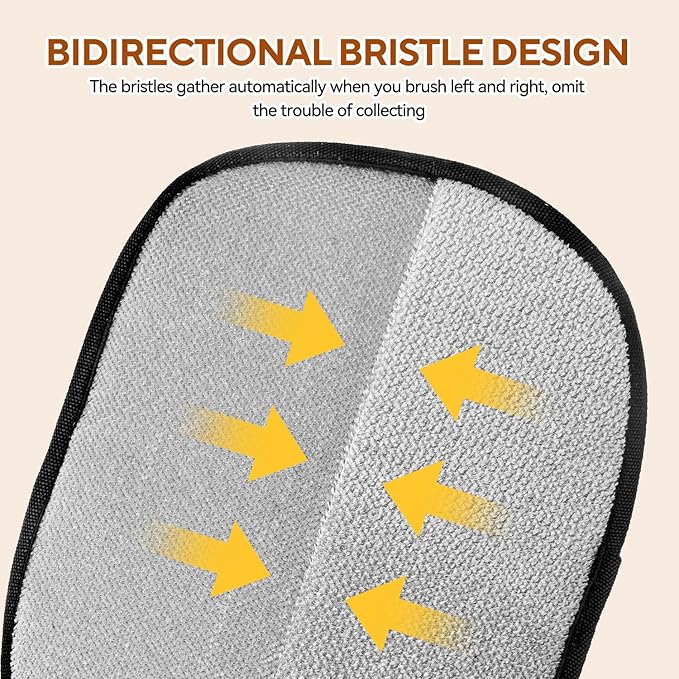 2 Pack Pet Hair Remover Gloves, Electrostatic Grooming Gloves for Dogs & Cats, Double-Sided Deshedding for Furniture, Carpet,The Magic Brush pet Hair Remover