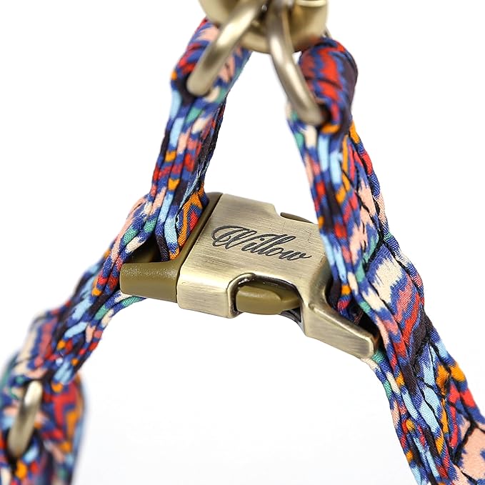 Angie and Allie Organic Cotton Personalized Step in Dog Harness,Custom Dog Halter Vests,Adjustable No Pull Canine Halter Harness for Small Medium Large Dogs