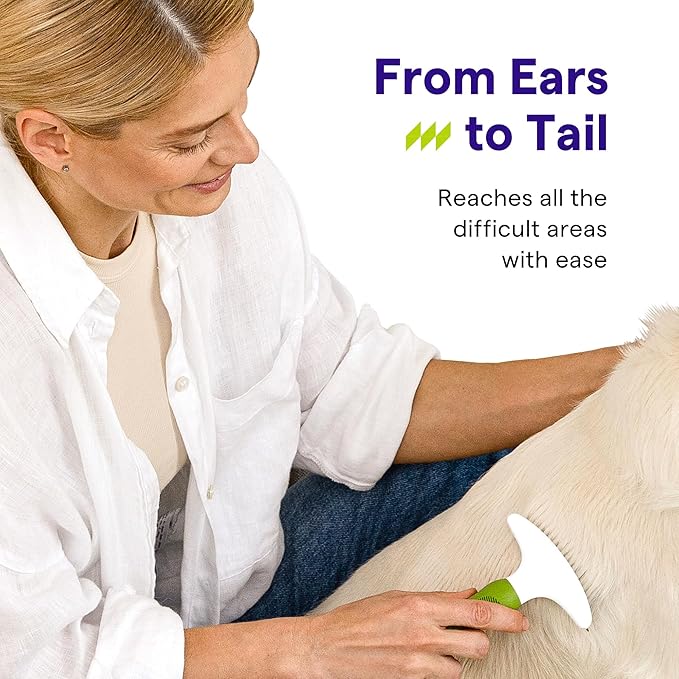 Dematting Comb for Dogs & Cats - Pet Grooming Rake for Removing Matted Hair from Under Coat, Shedding Control Tool - Non-Scratch Detangler & Undercoat Fur Remover - Ebook Guide