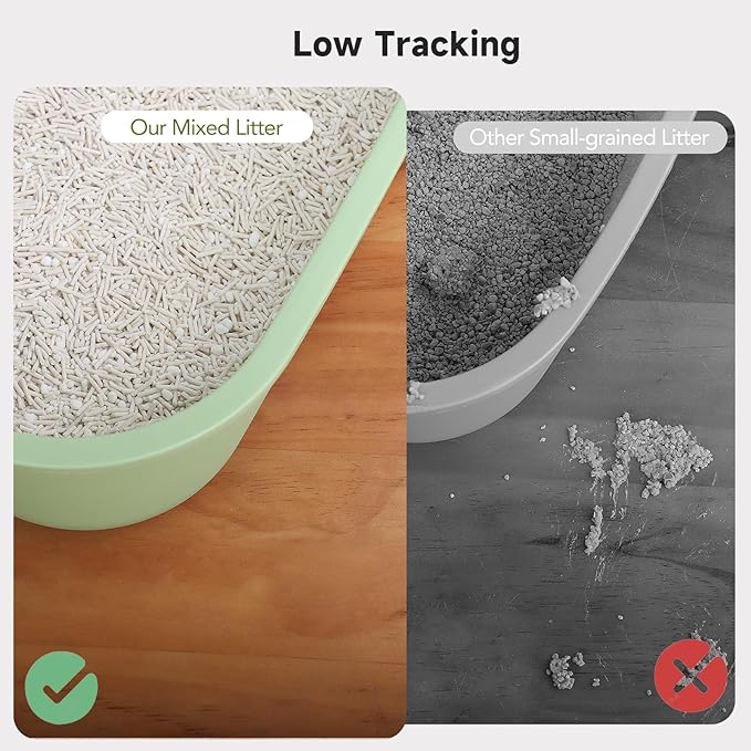 Non-Stick Ultra Clumping Cassava Tofu Cat Litter, Odor Control Low Tracking Kitty Litter Pellets, Plant-Base Natural Ingredients Cat-Litter, 9 lbs X 2 Packs