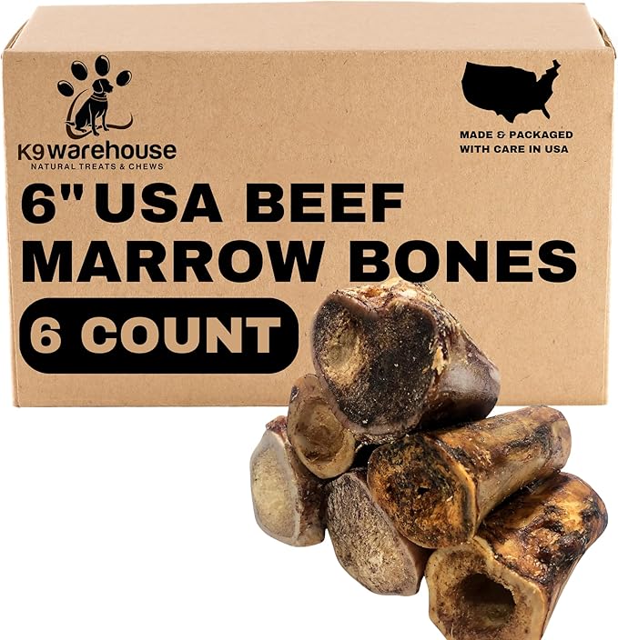 Beef Bone Marrow Dog Treats - Long Lasting Dog Bones for Aggressive Chewers - All-Natural Marrows Treats for Dogs - High-Protein Marrow Bones for Dogs Small, Medium, Large & Extra Large