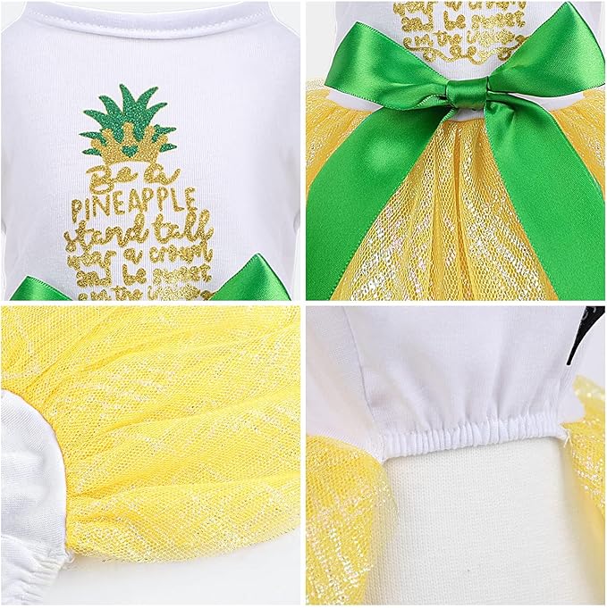 Dog Dress for Spring Summer, Small Dogs Girl Skirt Female Puppy Dresses Pet Yorkie Chihuahua Tulle Dress,Birthday Party Lace Costume Tutu Apparel