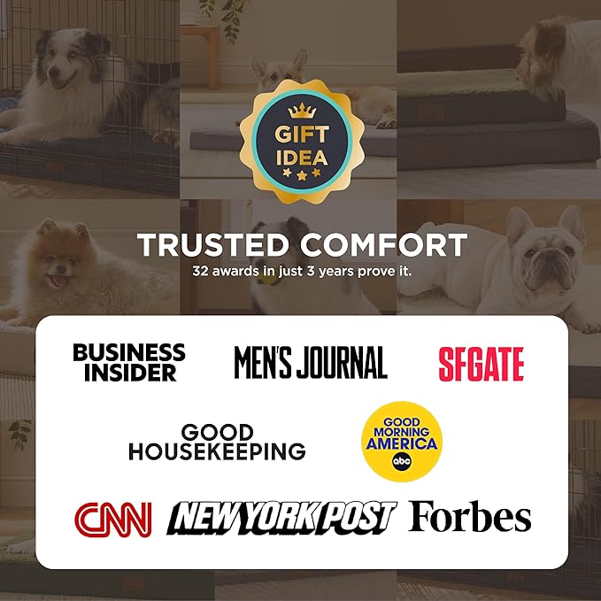 Bedsure Dog Bed for Large Dogs - Orthopedic Waterproof Puppy Beds with Removable Washable Cover, Egg Crate Foam Pet Mat, Suitable for Pet Up to 65 lbs