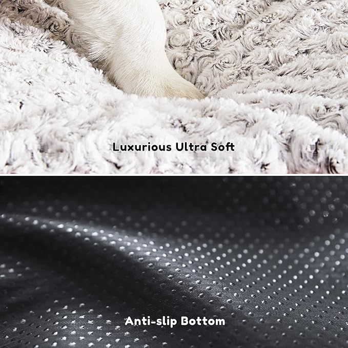 Figopage Orthopedic Memory Foam Dog Bed for Large Dogs, Waterproof Dog Crate Bed, Washable Pet Mat with Removable Cover and Nonskid Bottom