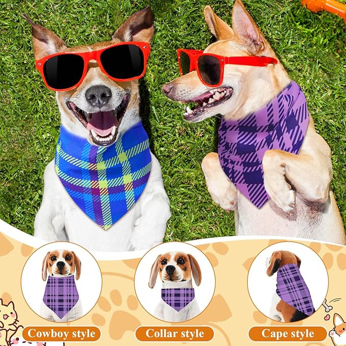 Sanwuta 72 Pcs Dog Bandana Bulk Washable Puppy Triangle Scarfs Cat Bandanas Adjustable Soft Cute Pet Triangle Bibs Accessories for Small Medium Dogs Cats Pets Costume (Stripe Pattern)